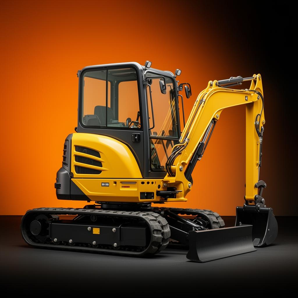 Mini Excavadora con Cabina Cabina Cerrada